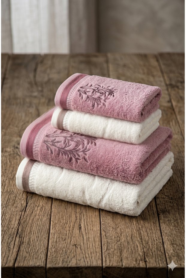 Nev Marka Dorbado Towel Set 4 Pieces (Nev Is a Brand of the Özdilek Group)