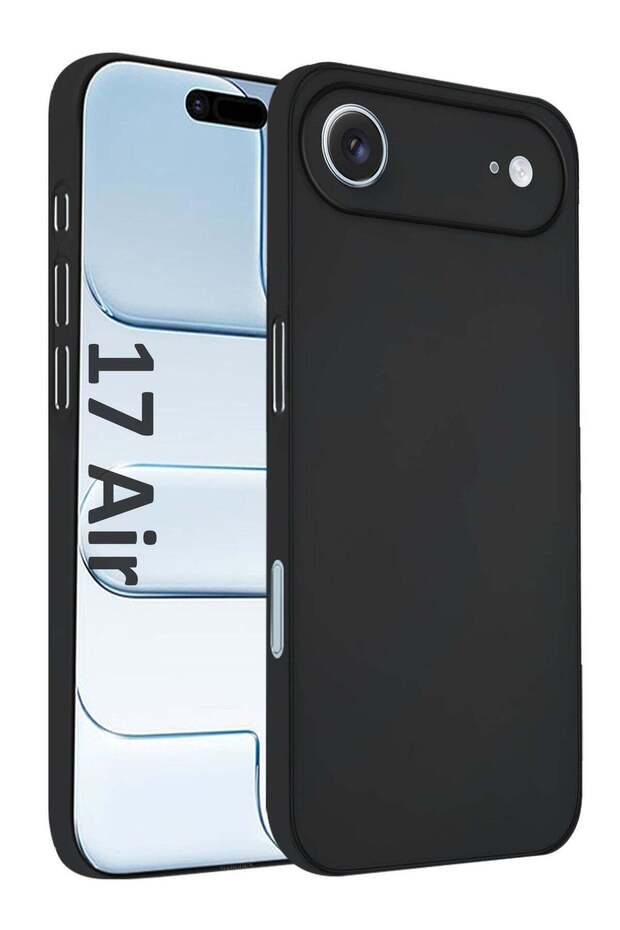 Air Skin Slim Case for iPhone 17 Air - Lightweight Matte Finish Cover with Scratch and Drop Protection - black