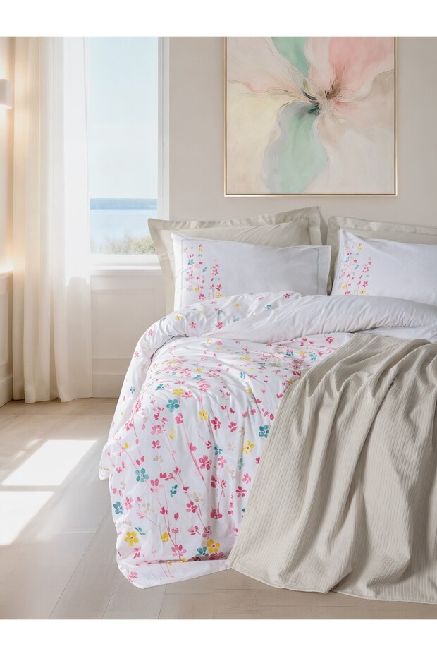 Vivid Double Piqué Li Duvet Cover Set Flare Beige