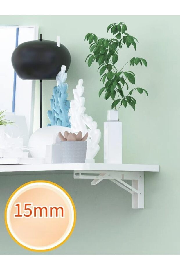 Folding Wall Hanging Dining Table - Small Apartment, Study Note Table (White - 80 * 40 cm) - 4