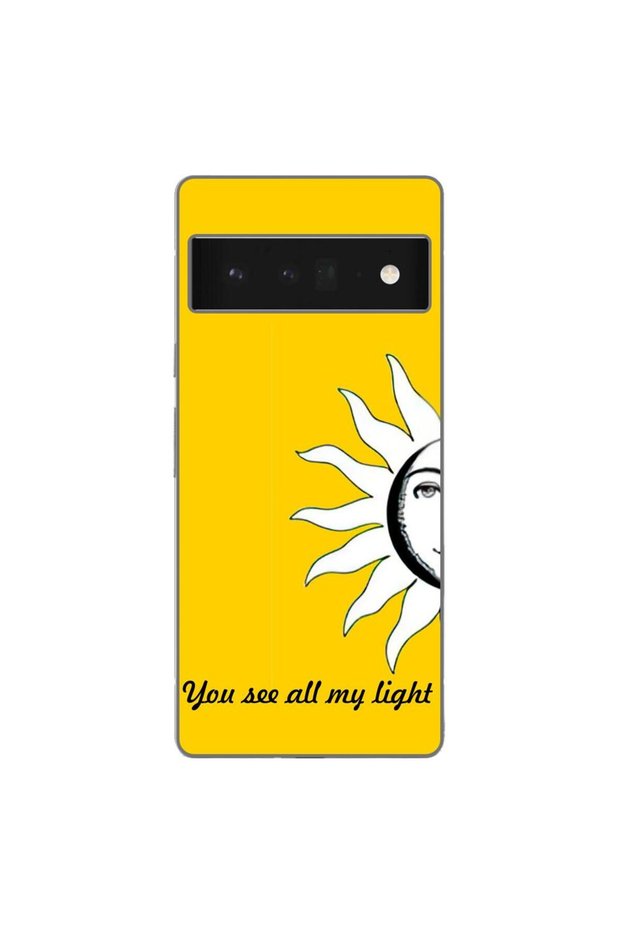 Case compatible with Google Pixel 6 Pro Silicone Gel Tpu Pattern Couples Sun