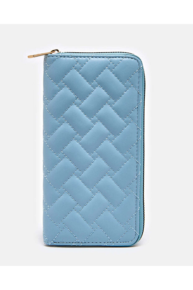 Women Blue Quilted Purse