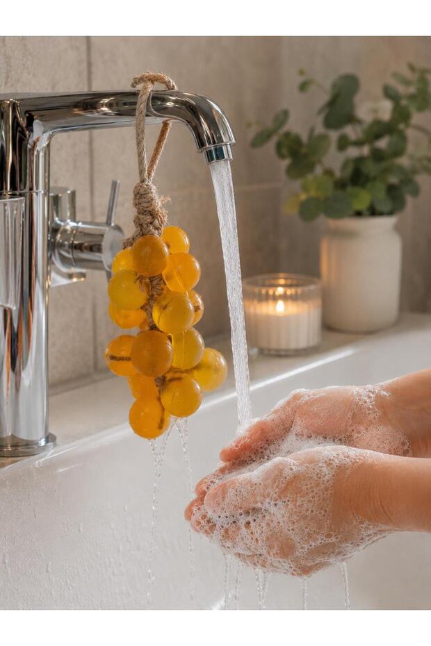 Salkum soap natural decorative faucet soap handmade yellow grape pendant