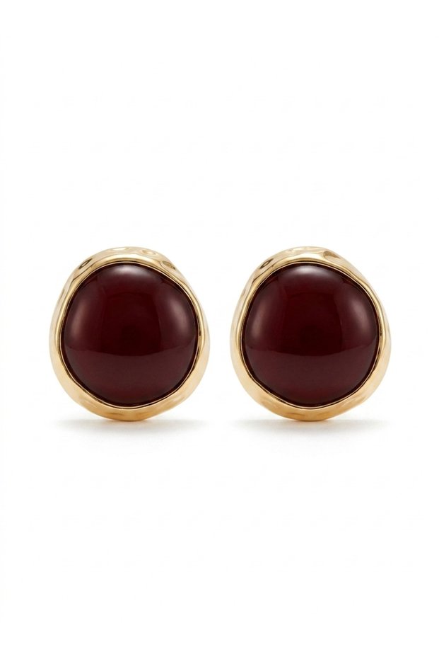 Steel Gold Framed Trendy Earrings | Does Not Darken | Women's Earrings with Gift Box