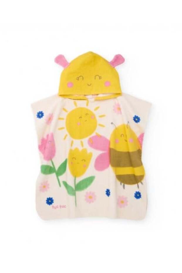 Children's Poncho Towel Yellow