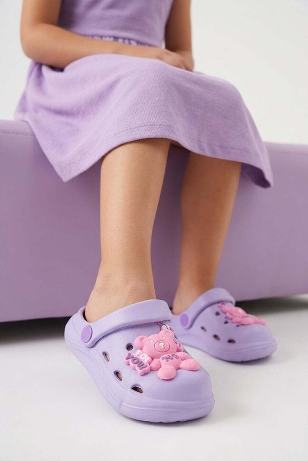 Elit Mys303 Booties Girls' Emoji Sabo Slippers Lilac