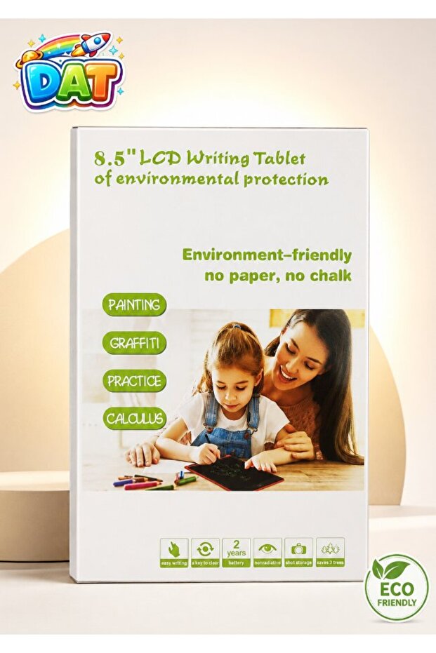 8.5 Inch LCD Writing & Drawing Tablet for Kids – Eco-Friendly Paperless Doodle Board with One-Button Erase for Painting & Practice