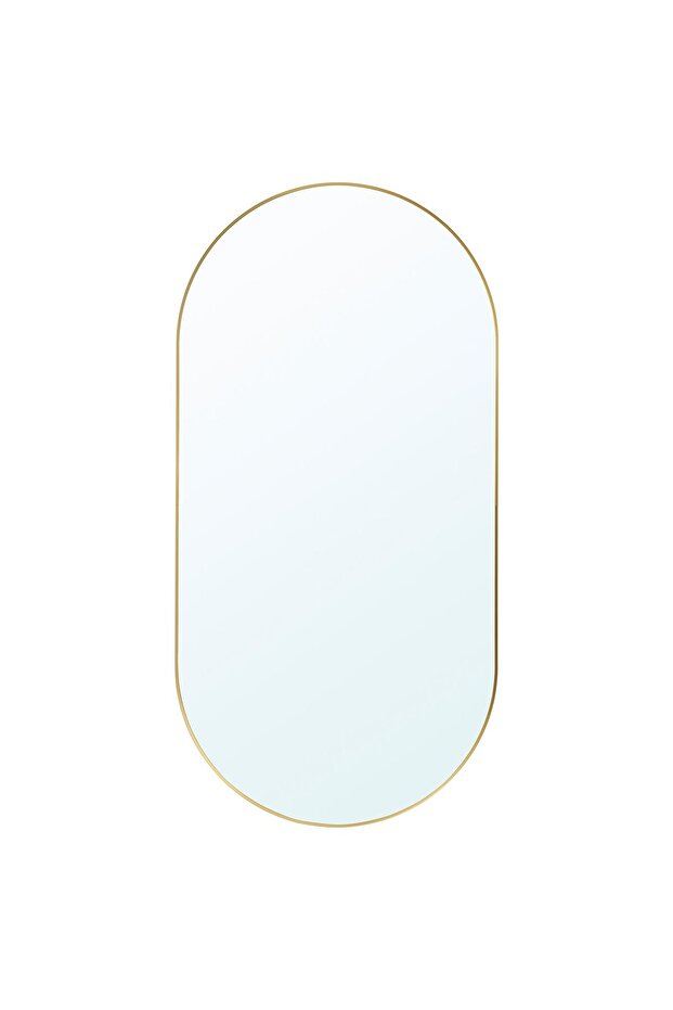 LINDBYN Mirror, gold-colour, 60 x 120 cm