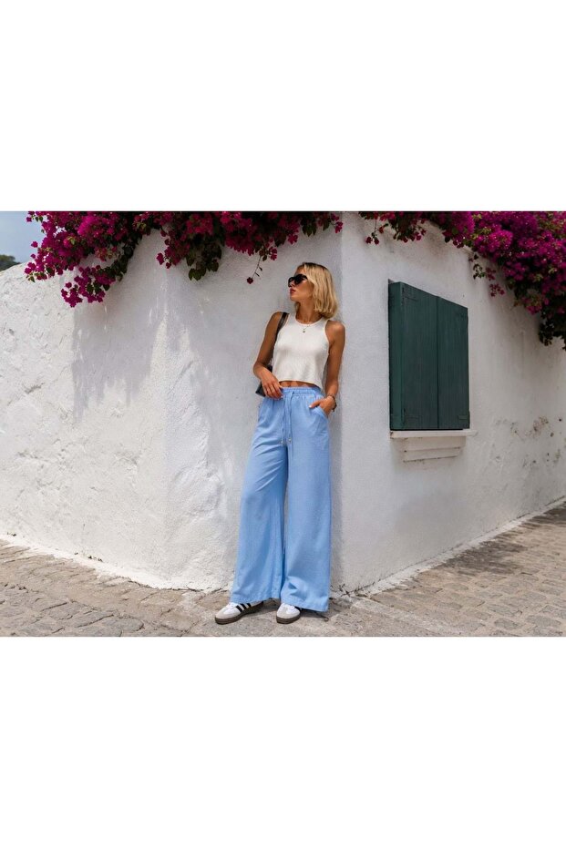 Women's - relaxed fit bohemian summer trousers