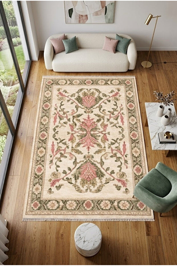 Decorative Carpet Non-Slip Base Stain-Resistant Washable Rug Custom Size Living Room Carpet 3036