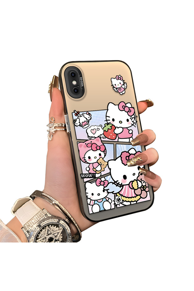 Stylish Cartoon Printed Shockproof Case Compatible with iPhone X/Xs