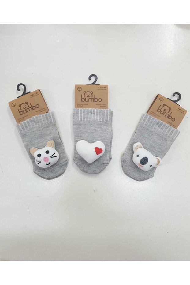 3-Pack of Non-Slip Baby Socks with Accessories