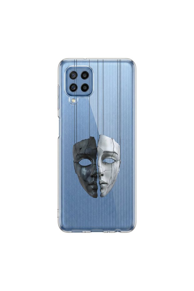 Samsung Galaxy M32 Compatible Aesthetic Face 7 Design Transparent Case