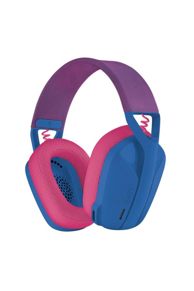 Căști gaming wireless G435 Lightspeed, microfon, Albastru/Roz