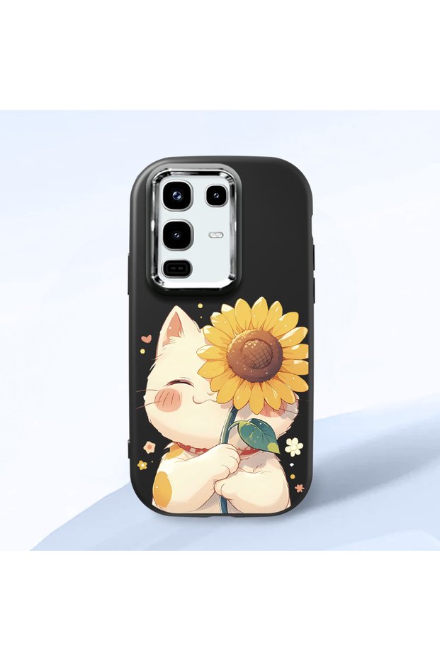 Infinix Note 50 Pro Compatible Case Camera Protector Black Silicone Couple Phone Case Cat Pattern