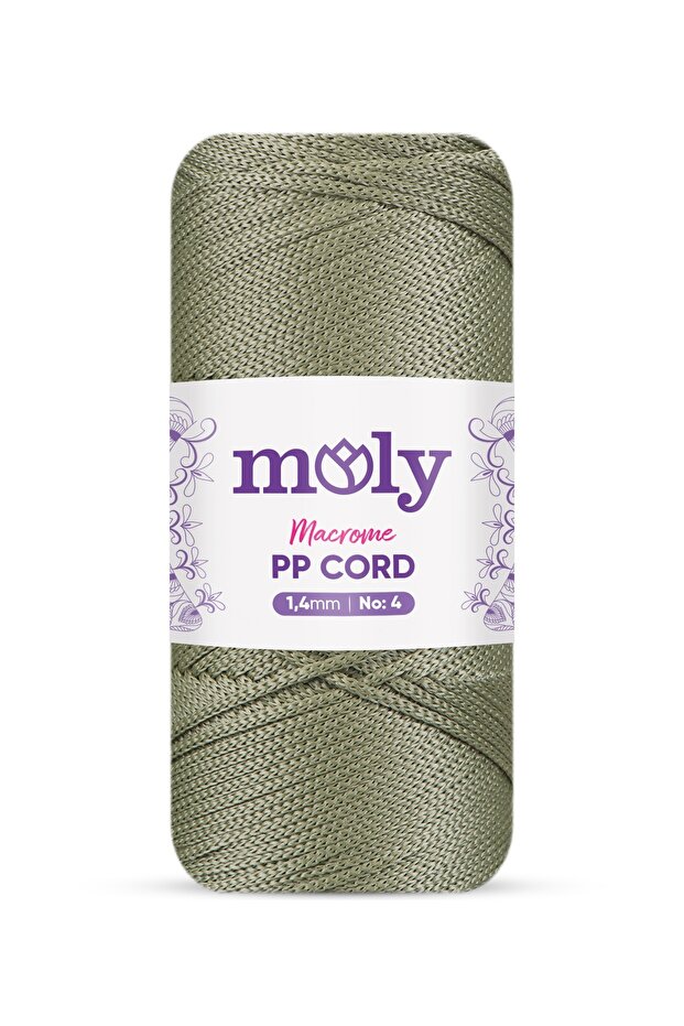 Pp Cord No:4 Polyester Macrame Rope | Col. No: 192 - Khaki | 4mm 200Gr