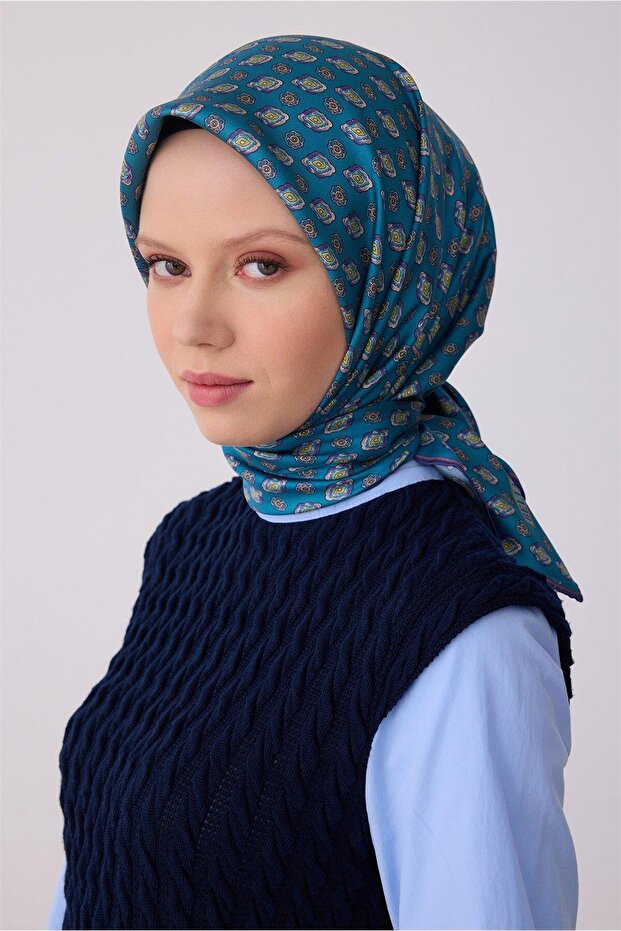 Ethnic Pattern Tivil Silk Scarf 4308 E26Ya4308D01-80