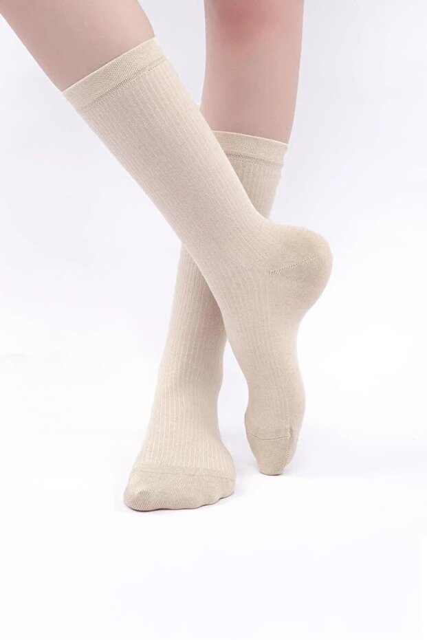 Women's Modal Cashmere Single Sock Socks Stone Color