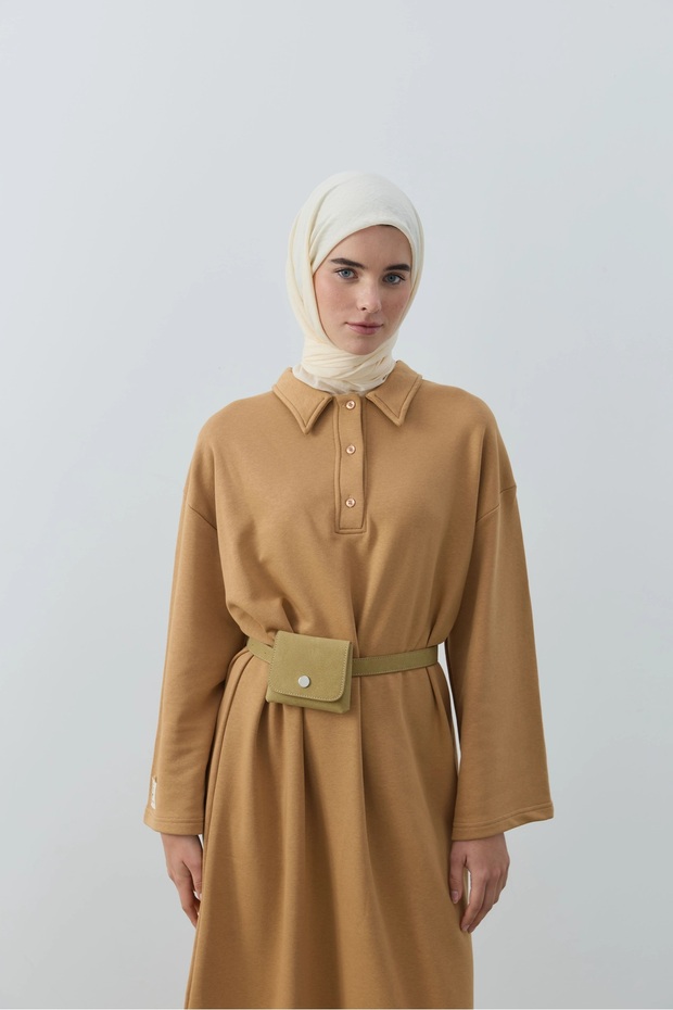 وشاح قطني من آيا باللون البيج
