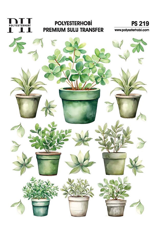 Premium Water Transfer 25X35 cm Leaf Patterned Ps 219