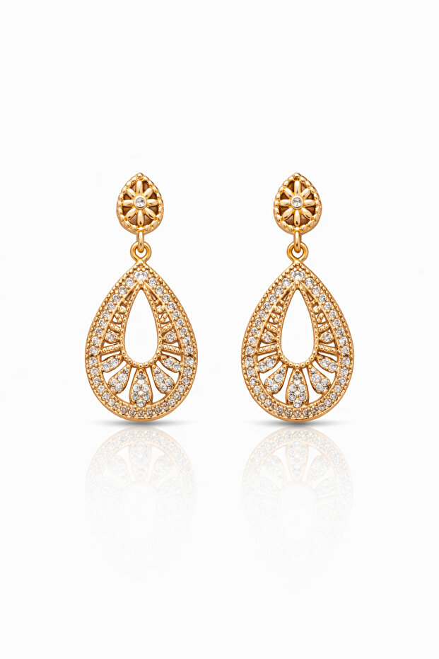 Zircon Stone Drop Earrings