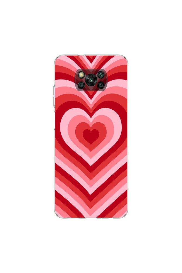 Poco X3 Pro Compatible Heart 3 Design Transparent Case