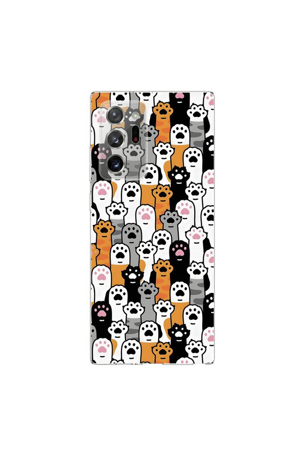 Samsung Galaxy Note 20 Ultra Compatible Kedişler 3 Design Transparent Case