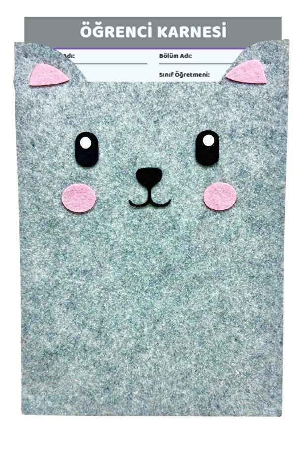 Karne Dosya – Kindergarten Graduation and Primary School Development Report Cover (Felt Fabric)