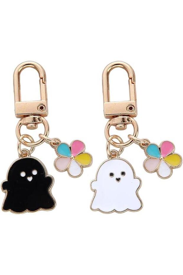 Halloween Ghost Keychain Pendant,Cute Car Accessories,Earphone Case Decoration,Bag Charm
