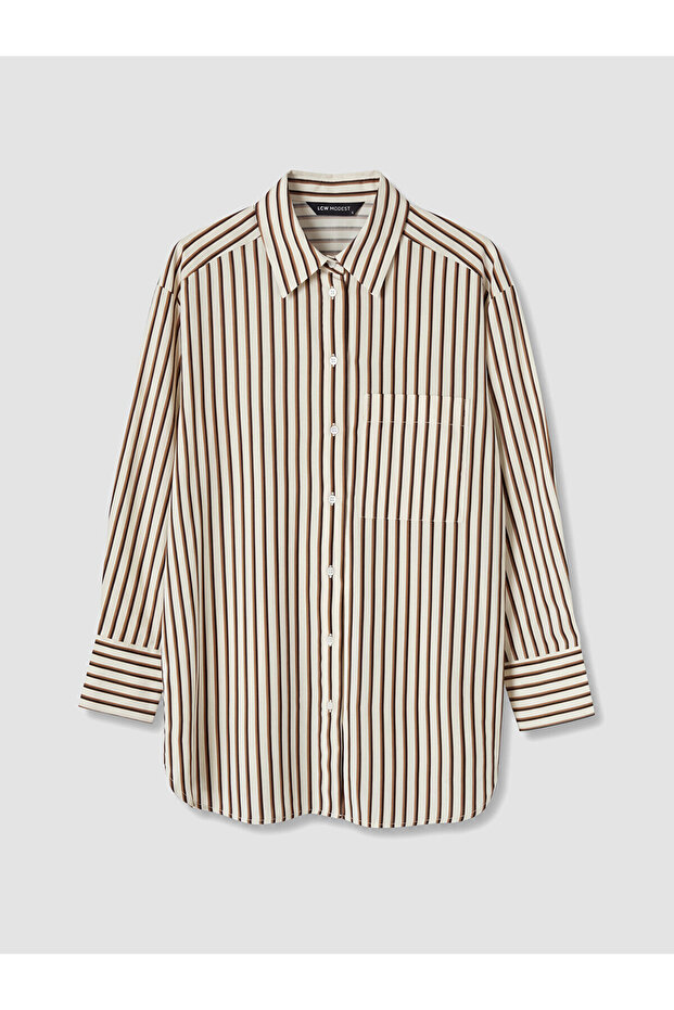 Nevavm Striped Oversize Poplin Women's Shirt Tunic with a Difference