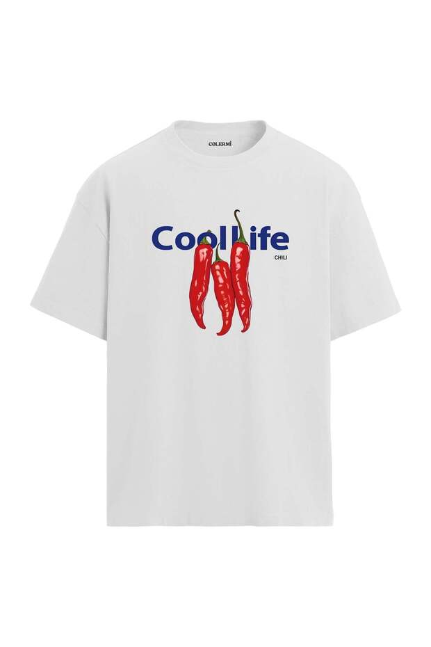 Cool Life Pepper Design Oversize T-Shirt