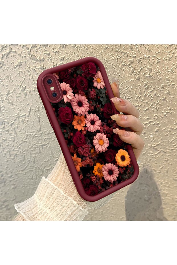 iPhone XS Max Compatible Fashion Spring Flower Pattern Case, Scratch-Resistant