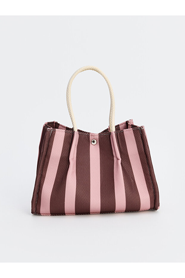 Striped patterned girl's arm bag