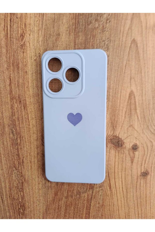 Tecno Spark 10C Heart Printed Inside Velvet Premium Silicone Phone Case (Kl5K)(Lila)