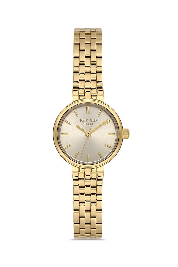 Women's Gold Metal Cord Analog Wristwatch with 2 Years Warranty