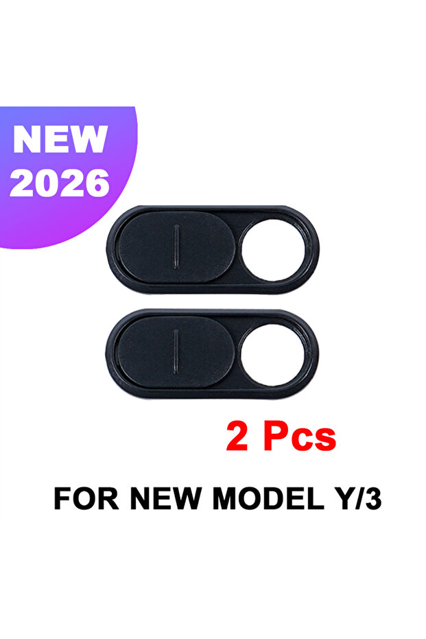 New 2 pcs BLACK Privacy Protector Camera Cover For Tesla Model 3 Y Center Console Accessories Webcam