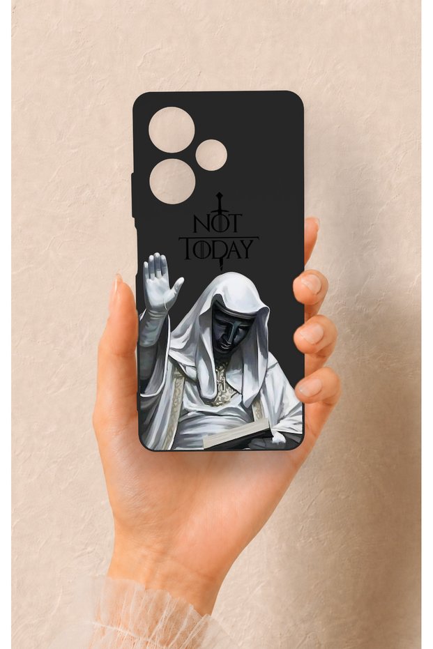Infinix Hot 30 Compatible Not Today Patterned Silicone Case