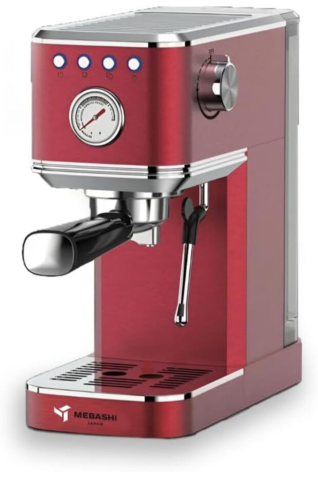 Espresso Coffee Machine - 1.1L, 20 Bar, Thermo Block Heating (ME-ECM2047) (Red)| 1350 W