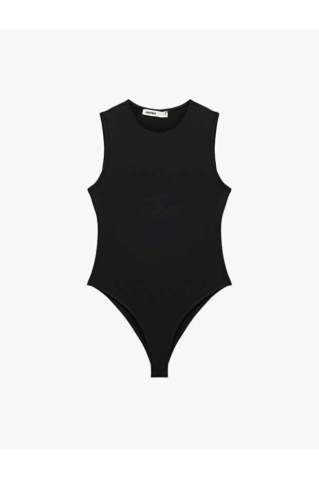 Slim Fit Sleeveless Crew Neck Bodysuit