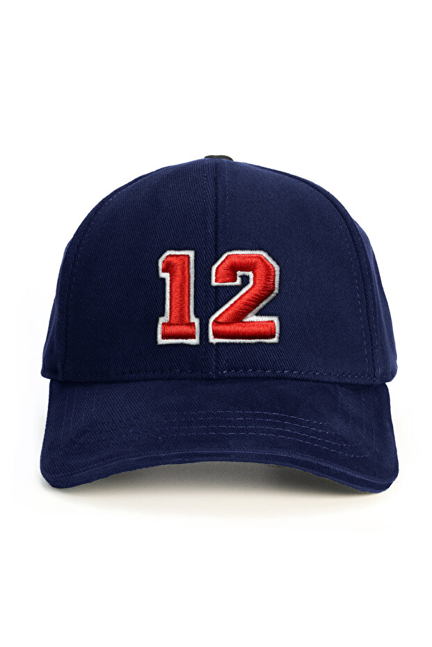 Number 12 Embossed Baseball Cap - 1