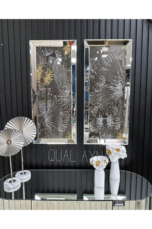 GÜMÜŞ İKİLİ YONCA TABLO SET