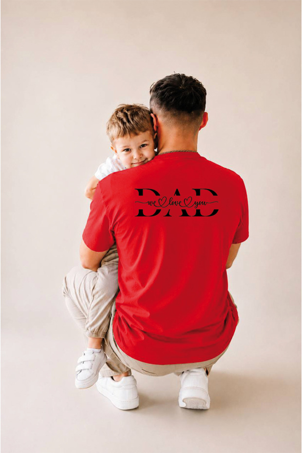 Father's Day Gift, Father-Child Combination, 100% Cotton Oversize T-Shirt