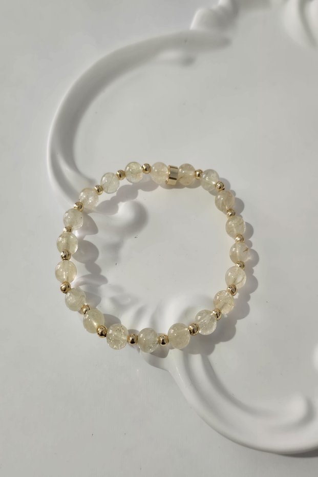 Certified 6 mm Citrine Natural Stone Bracelet