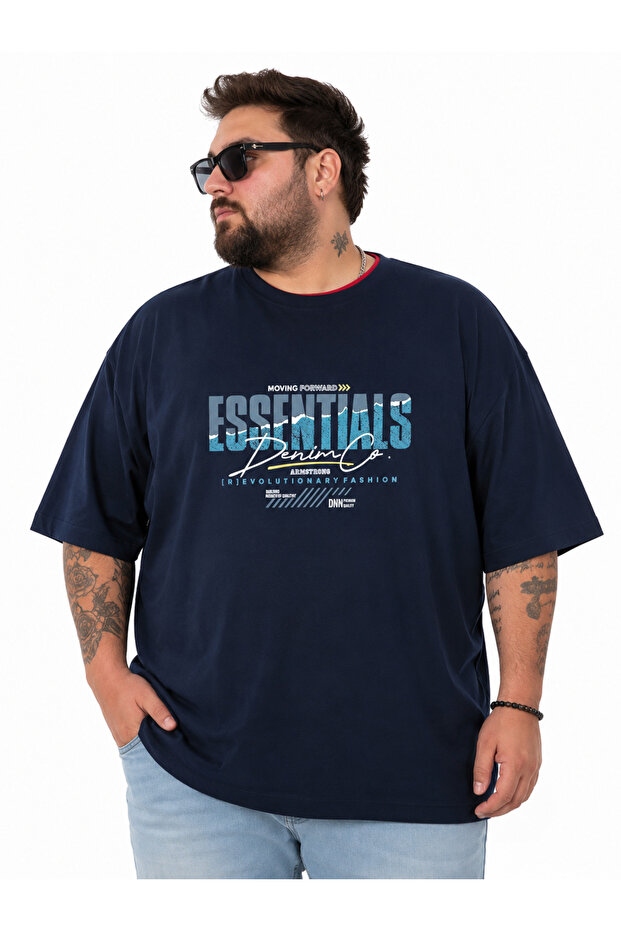 Large Size Cotton Comfortable Fit Daily Use Crew Neck Men's T-Shirt