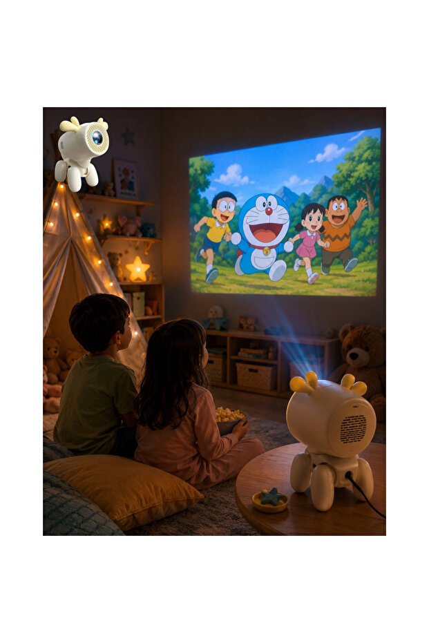 4K Smart Projector Design with Wifi, Bluetooth, and Dolby Sound System