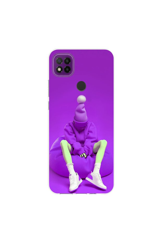 Redmi 9C Compatible No Face 6 Design Transparent Case
