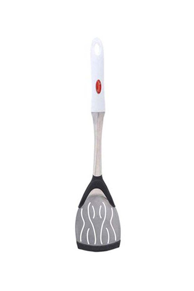Stainless Steel Slotted Turner Silver/Black/White