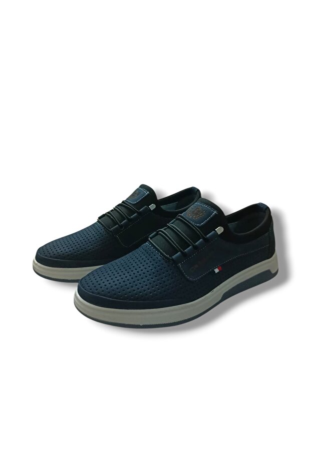 Perforated Nubuck Leather Orthopedic Men's Shoes B706