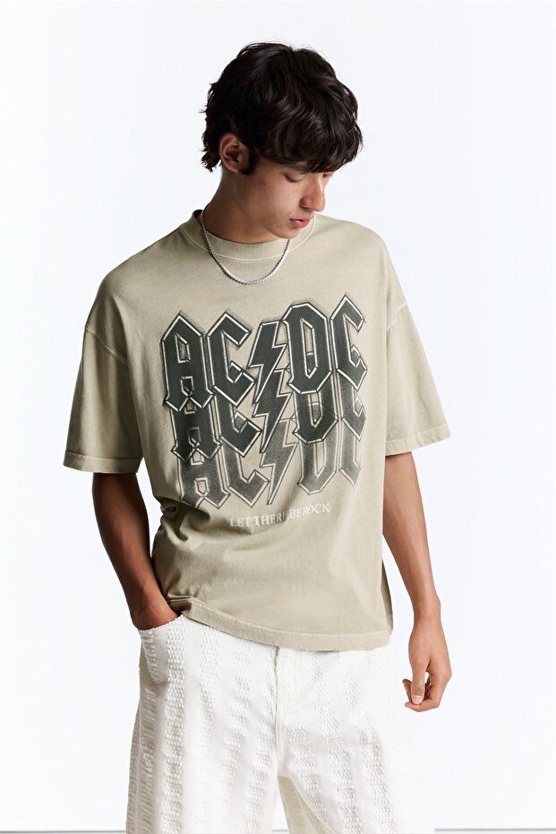 Relaxed fit AC/DC tişört
