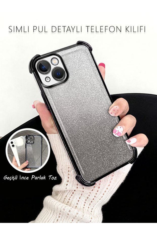 iPhone 13 Compatible Glitter Powder Case Anti-Fall Silicone Phone Case